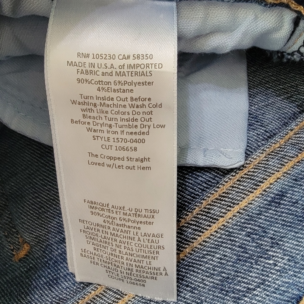 Current Elliott Cropped Straight Court Coupe Droite Jeans - Picture 13 of 14
